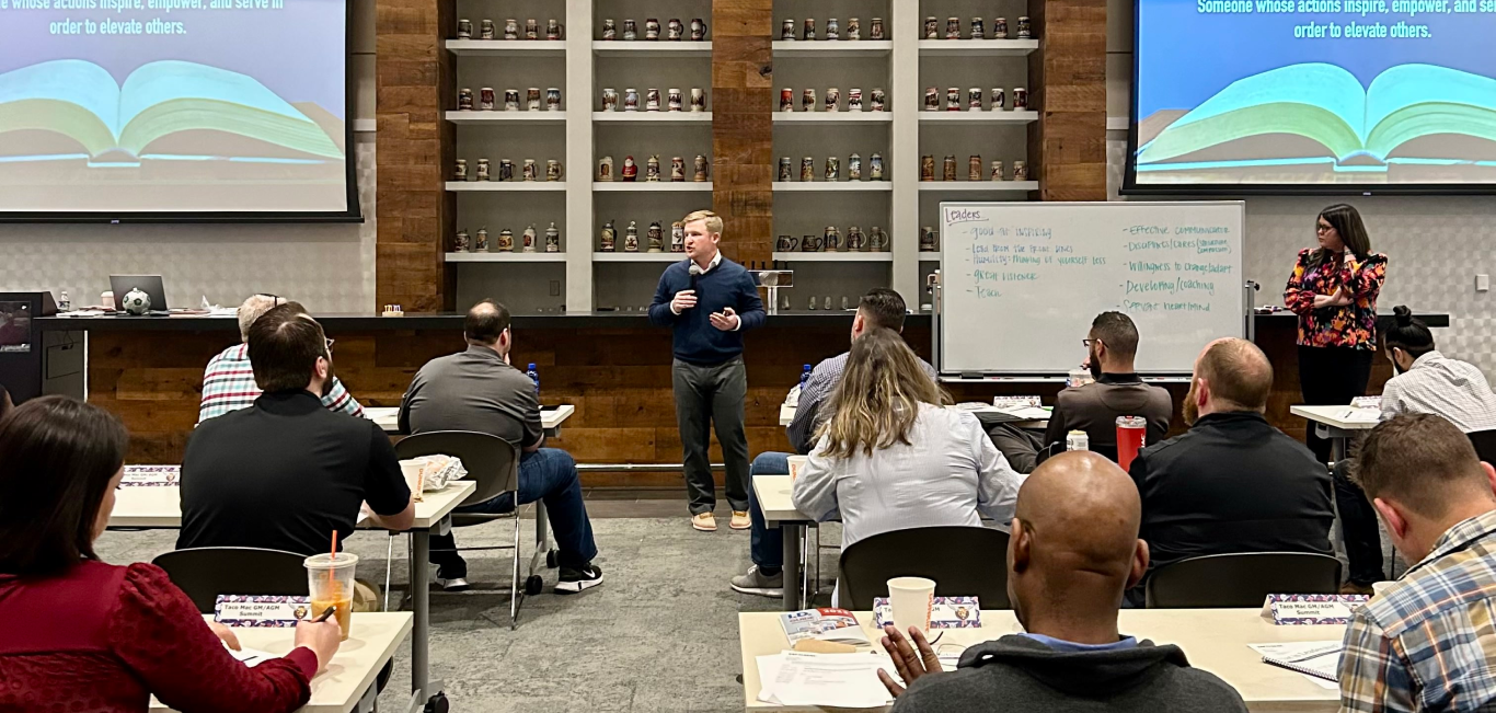 John Eades leading a leadership workshop